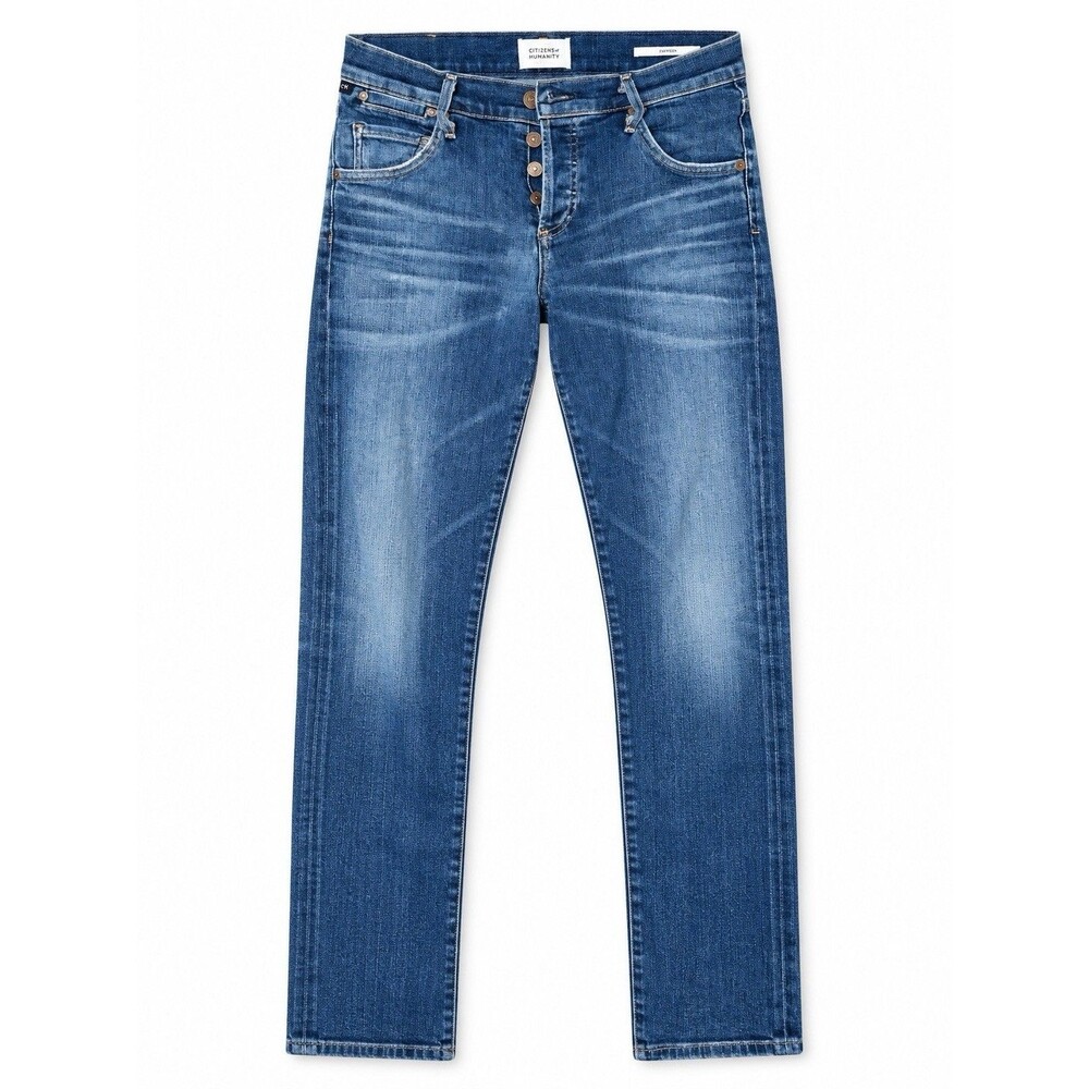 Citizens of Humanity Emerson Slim Boyfriend Jeans 23 Blue Button Fly Midrise